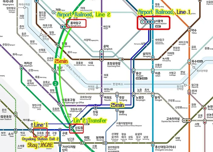 Jagae Spacious 3br 2bath Up To 8 Guests 5min To Oryu Stn ヴィラ *